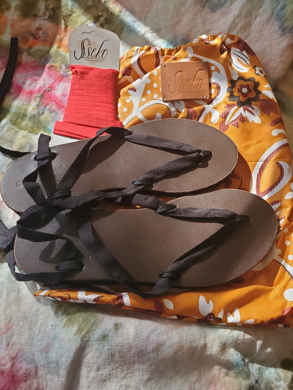 Sseko Handmade Black Wrap Sandals